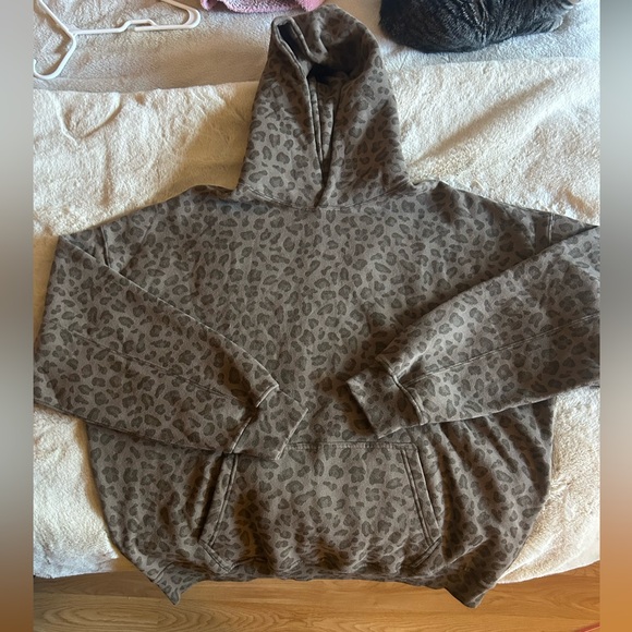 Essential Popover Hoodie - Light Brown Pattern - Picture 2 of 3